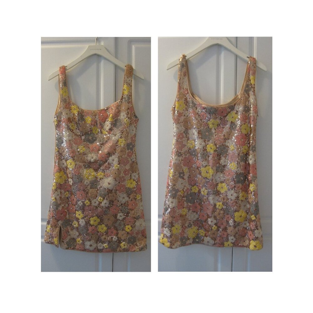 Cider - Sequin Floral Minidress